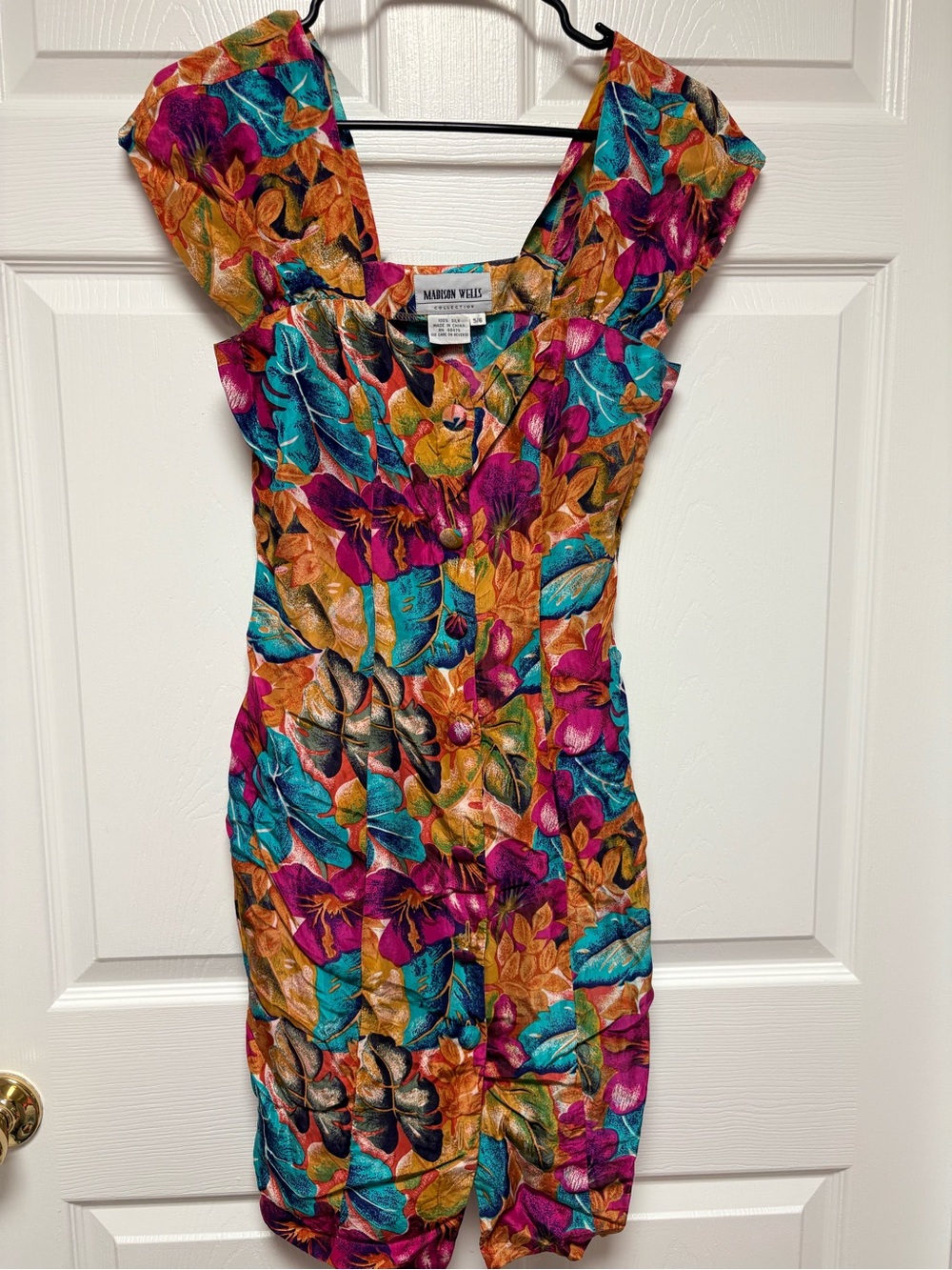 Vintage Madison Wells 90's Silk Dress